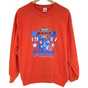Denver Broncos Super Bowl XXII 1987 Sweatshirt XL MEN Logo 7 NFL Crewneck VNTG
